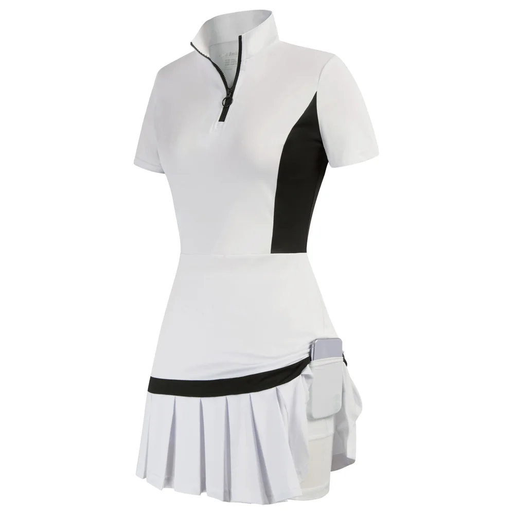 Женское Спортивное платье с коротким рукавом шортами и карманами - купить по