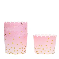 golden pink dot muffin cupcake paper cup cupcake liner baking cup wedding party cupcake wrapper tray case pirottini per muffin