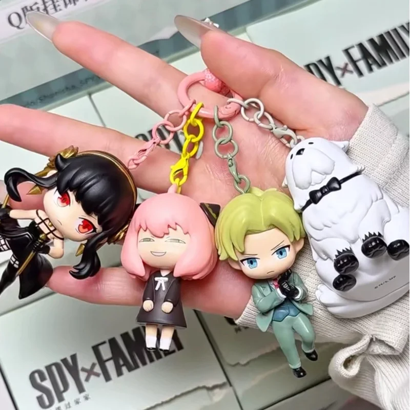 Фото Оригинальный брелок-сюрприз Spy Play Chibi Anya: мультяшная мини-фигурка, кавайный кулон, подвеска для сумки, коллекционная игрушка, подарок для фанатов №1