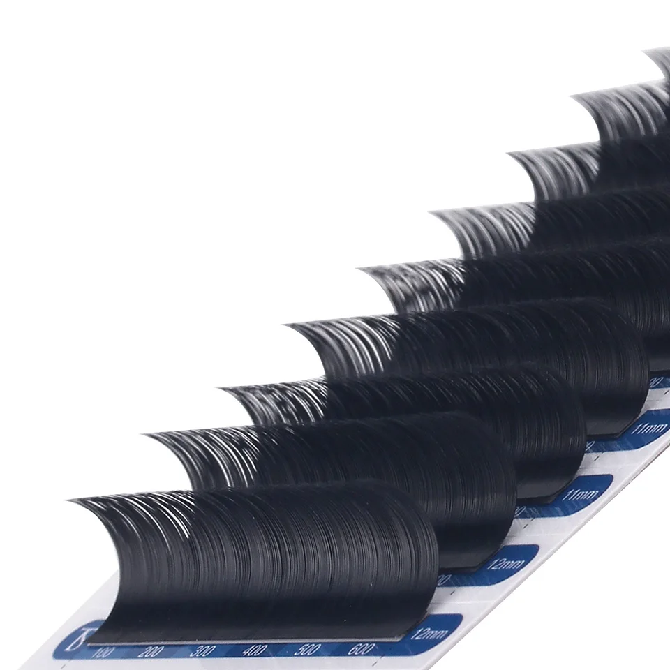 Натуральный черный цвет C D завитки ресниц наращивание кластер классические