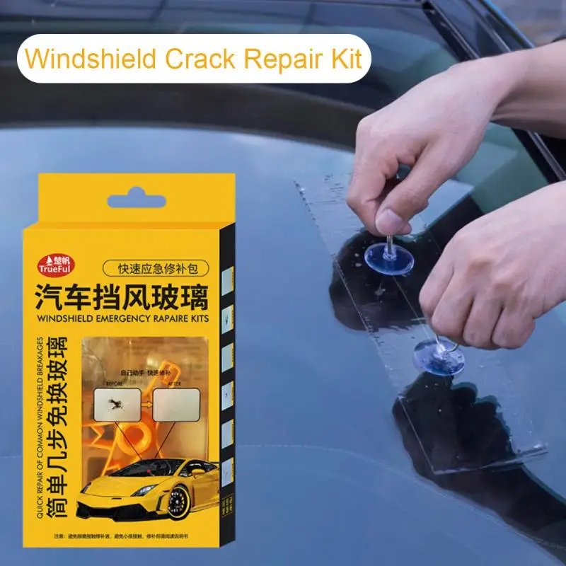 

1 Set Windshield Repair Kit Agent Car Glass Liquid Repair Tool Set Front Windshield Special Fluid Repair Press Car Repair Tools
