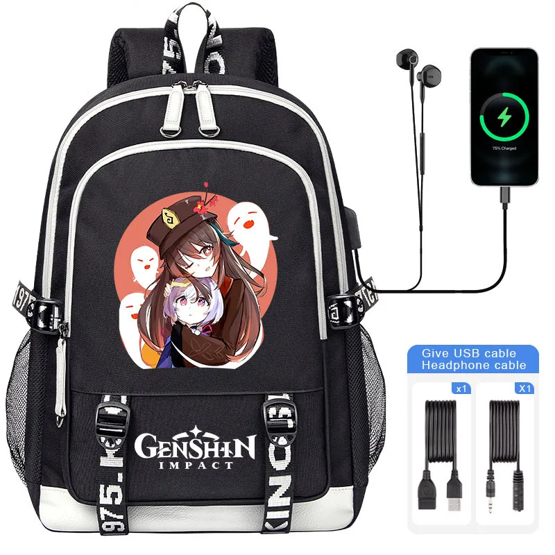 Рюкзак Genshin Impact мультяшный детский студенческий школьный рюкзак для мальчиков и