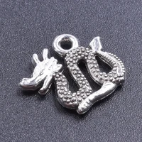 20pcslot alloy silver color animal pendants jewelry personality good luck dragon pendant stylish man wuman charms for diy