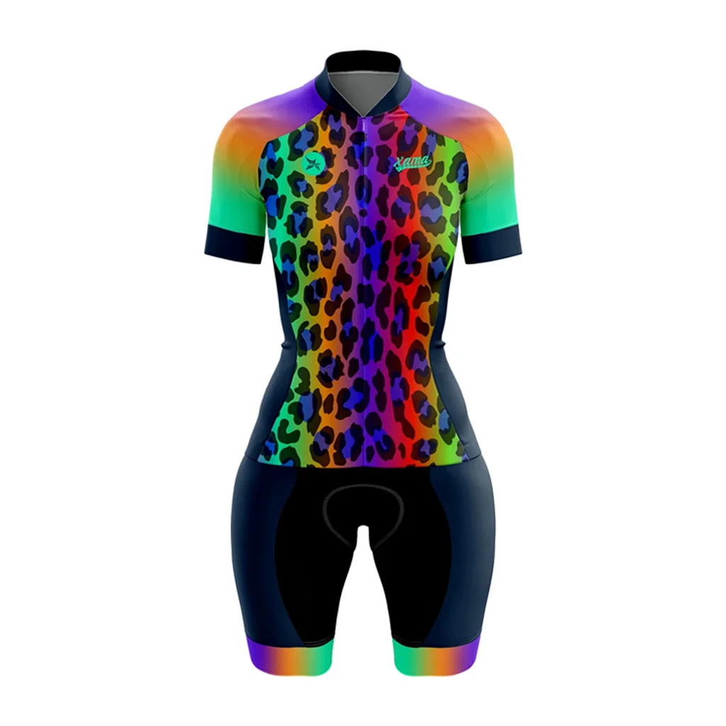 

Xama Cycling Womens Summer New Short Sleeve Bicycle Skinsuit Macaquinho Ciclismo Feminino Mtb Road Bike Tri Suit Team Jumpsuit