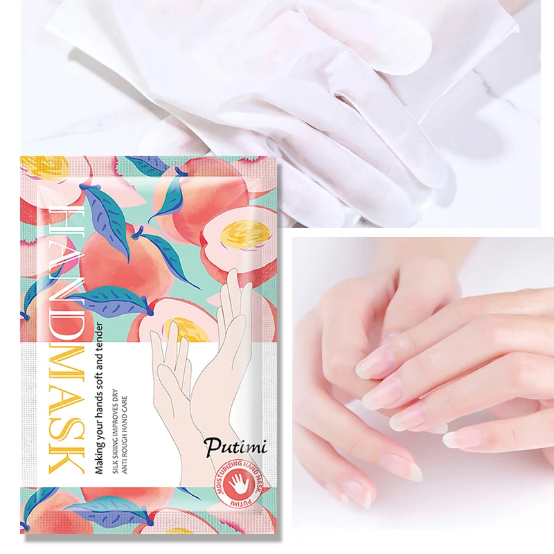 

PUTIMI 6packs Hand Skin Care Exfoliating Hand Peeling Mask Moisturizing Spa Gloves Soften Skin White Moisturize Repair Hand Mask