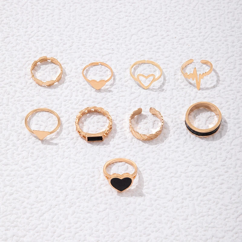 Кольцо на палец в форме сердца Tocona цвет ассортименте