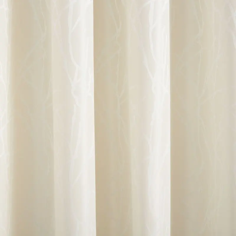 

Adorable and Elegant Warm Ivory Grommet Top Branch Print Curtain Panel Pair - 54"x84".