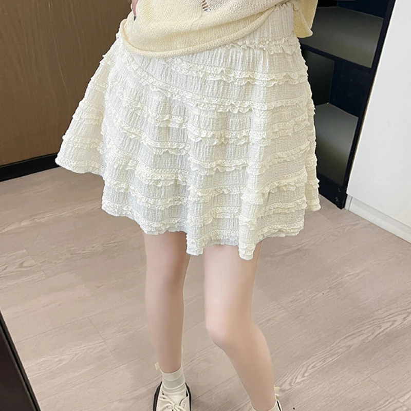 Кружевной торт лето 2024 корейский дакрон для отдыха женская одежда похудения в