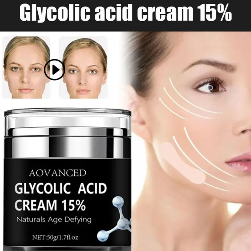 

New 15% Glycolic Acid Face Cream Moisturizing Cream Anti Wrinkle Face Cream Lifting Firming Cream Exfoliating Pore Of All Skin