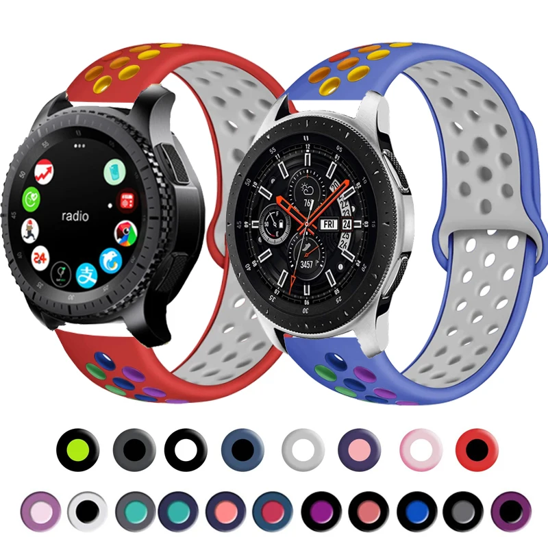 

22mm 20mm for Samsung Gear S3 S2 Galaxy Huawei GT 2 Strap Huami Amazfit Gtr Bip Watch Frontier Classic Sport Active 42mm 46 Band