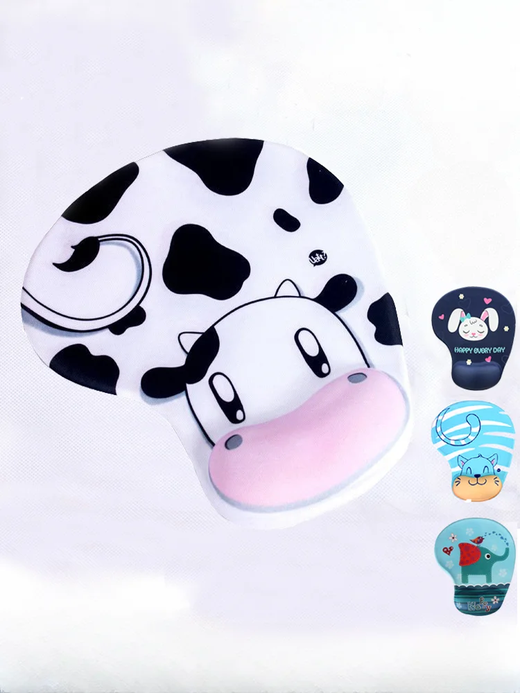 

1pc Animals Mouse Pad with Wrist Support Silicone Memory Foam Anti Slip Soft Wrist Rest Mousepad for Laptop