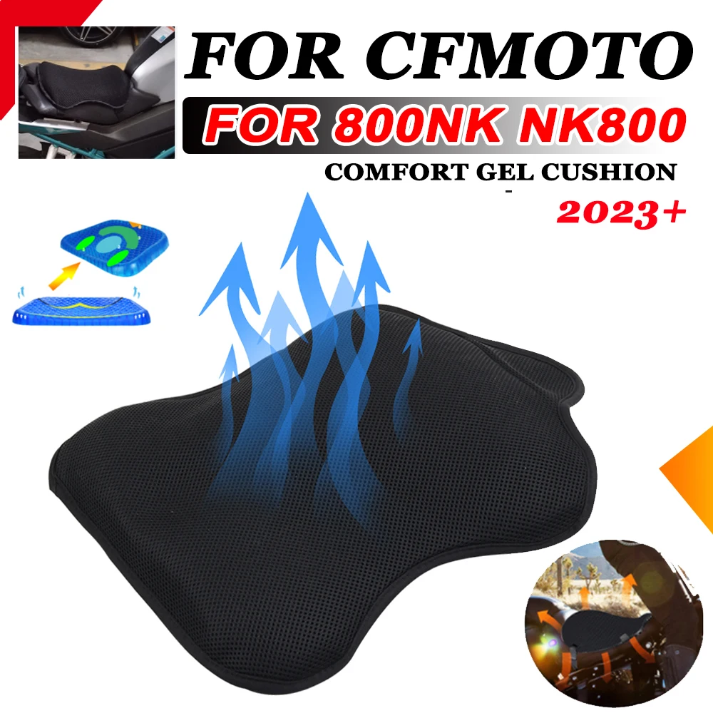 

For CFMOTO 800NK NK800 NK 800 NK 2023 2024 Motorcycle Accessories Breathable Pressure Insulation Relief Gel Seat Cushion Cover