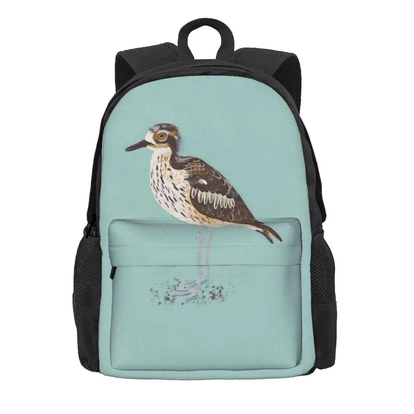 Bush Stone Curlew-Австралийская птица на цвет морской волны студенческий рюкзак для