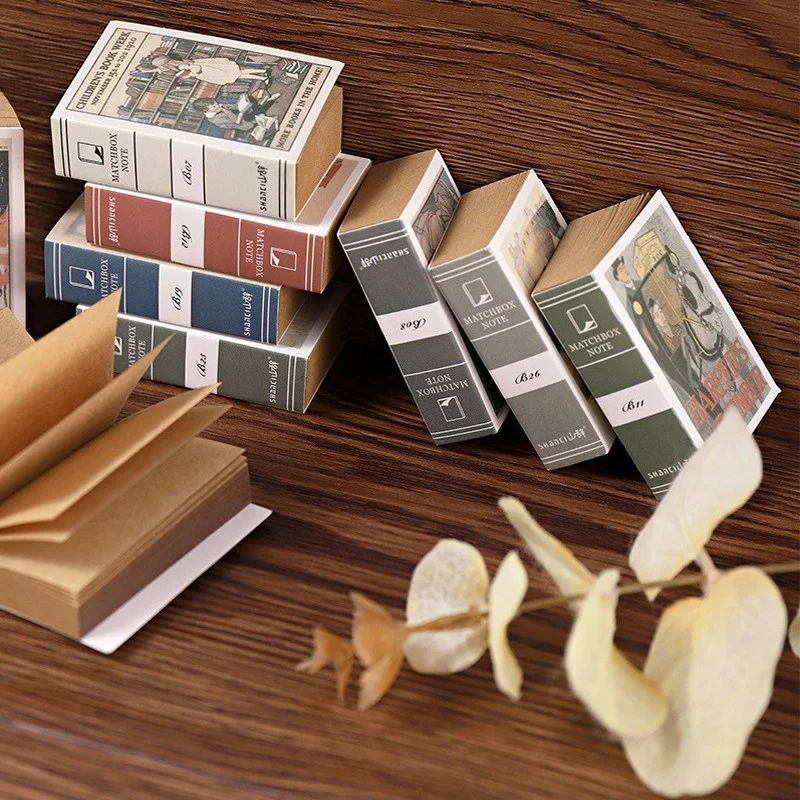 

20PCS/LOT Vintage Kraft Paper Mini Pocket Kraft Memo Pad 35*56*15mm Portable Thick Paper Notes