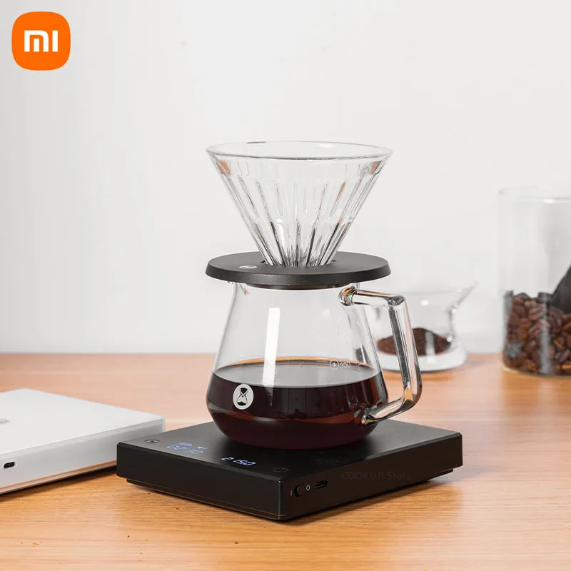 

Xiaomi New Black Mirror Basic+ Electronic Scale Built-in Auto Timer Pour Over Espresso Smart Coffee Scale Kitchen Scales 2kg