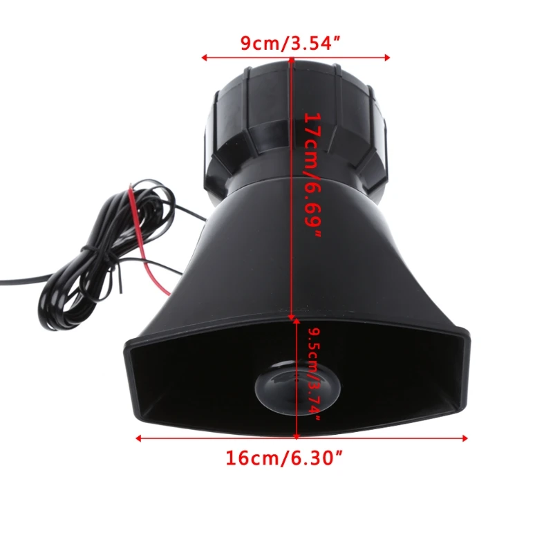 

100W 12V Car Truck Alarm Fire Loud Speaker PA Siren Horn MIC System Kit