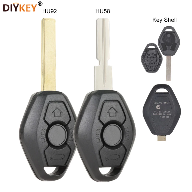 3-кнопочный сменный корпус дистанционного ключа EWS DIYKEY для BMW Z3 Z4 X3 X5 E36 325i 3 5 7 525i 330i