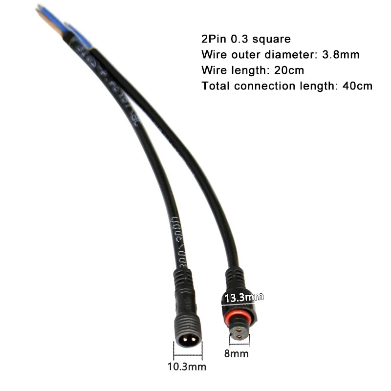 

Водонепроницаемые соединители M10 2/3/4 контакта 220В для светодиодов 1 пара