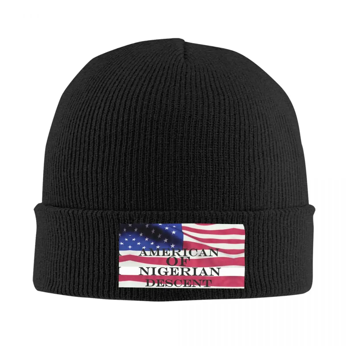 

American Of Nigerian Descent Knitted Hat 100% Acrylic Soft Father's Day Gift