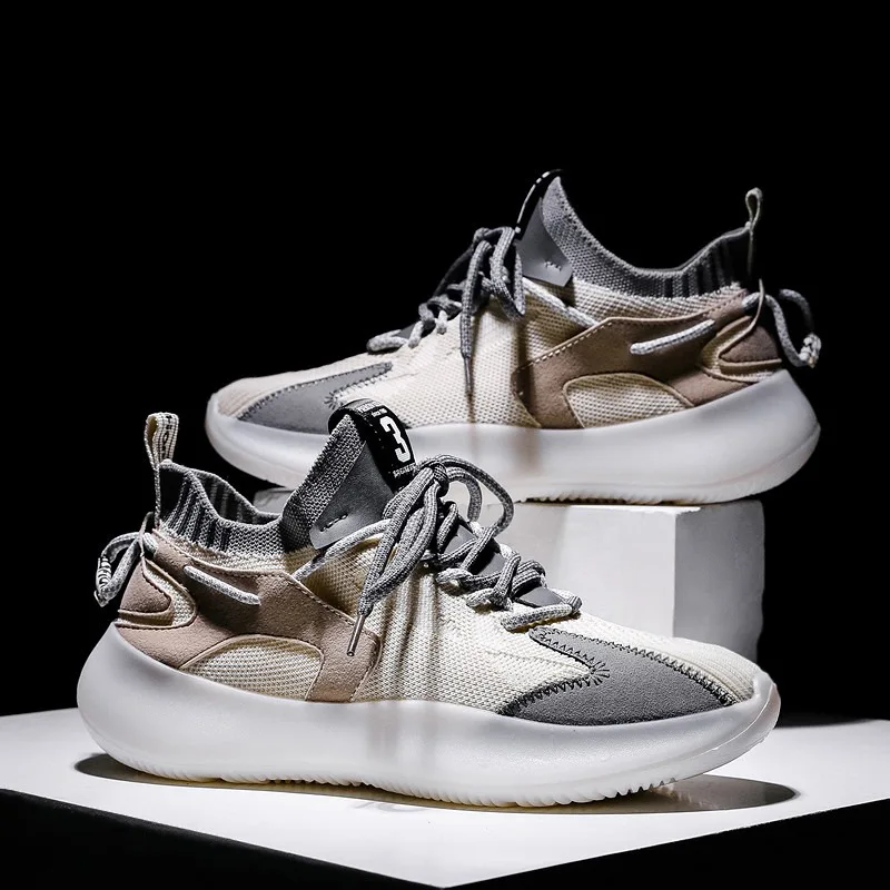 

2022 New Mesh Breathable Flying Woven Coconut Shoes Fashion Casual Shoes Sports Running Men's Shoes Zapatos De Hombre