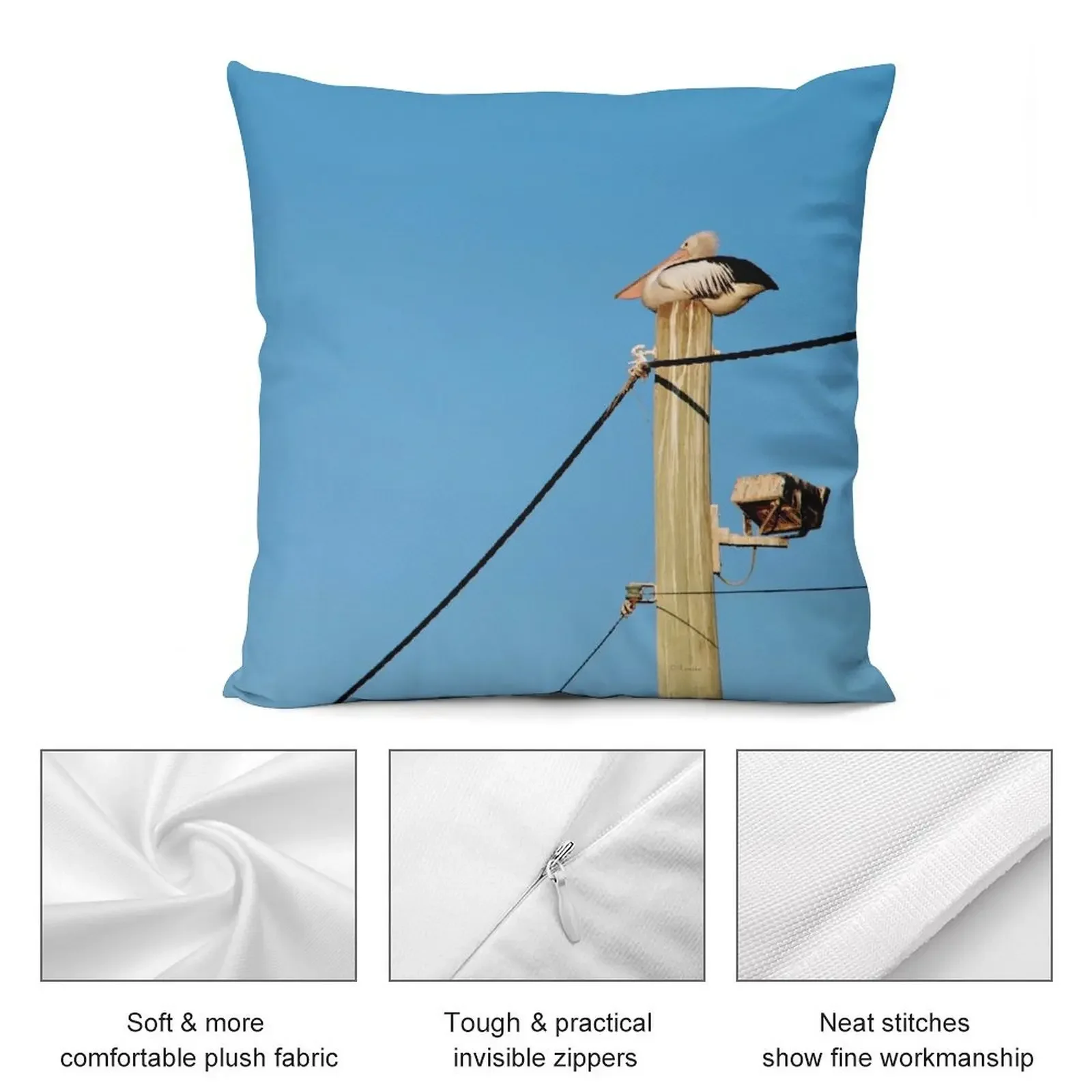 Пеликан на шесте Декоративная подушка Наволочка Наволочки для кровати Подушки
