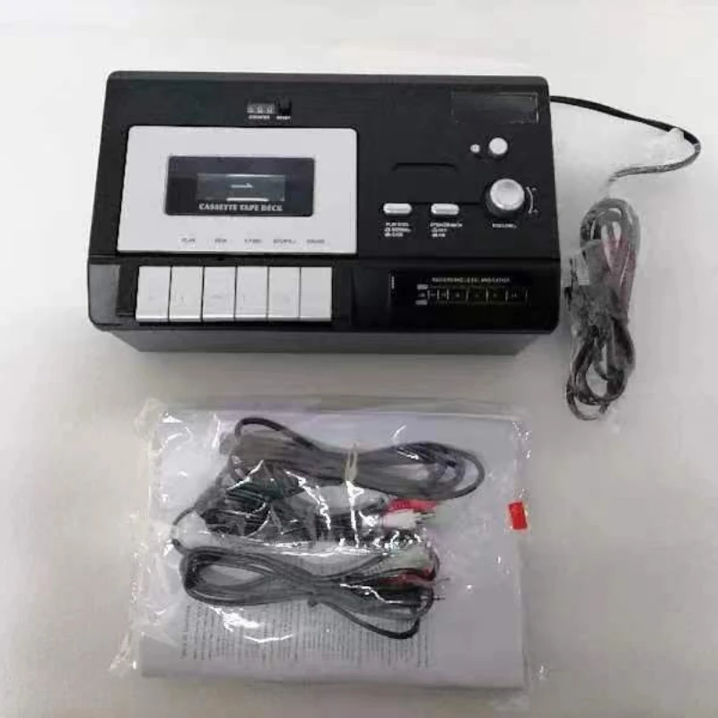 

Recording Double Tape Turntable Boombox Audio Cassette Player Recorder High Quality Portable Music System W/ USB-PC