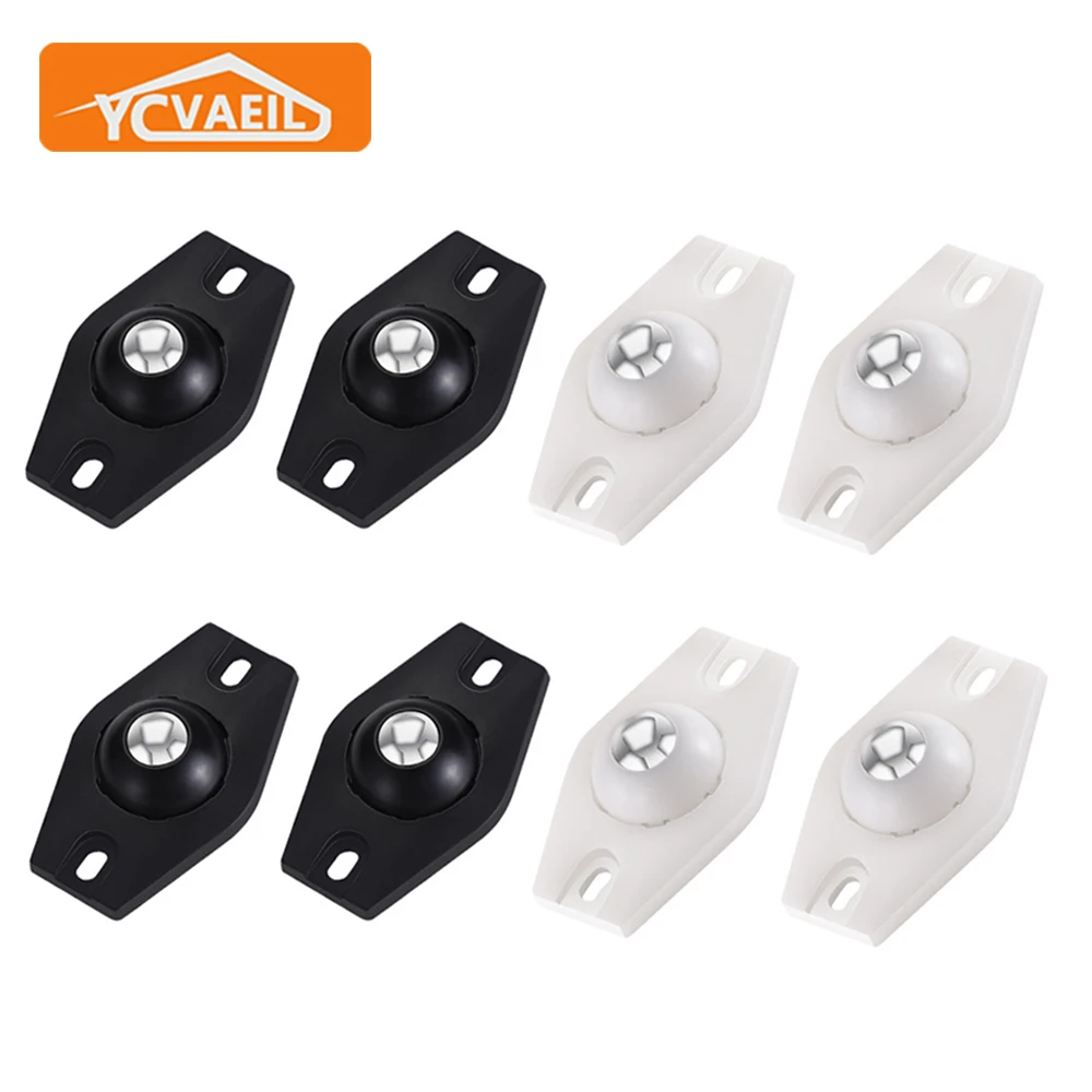

4/8/12pcs Self-adhesive Casters Pulley Roller for Storage Box Trash Can Small Wheels Furniture Hardware Universal Wheels