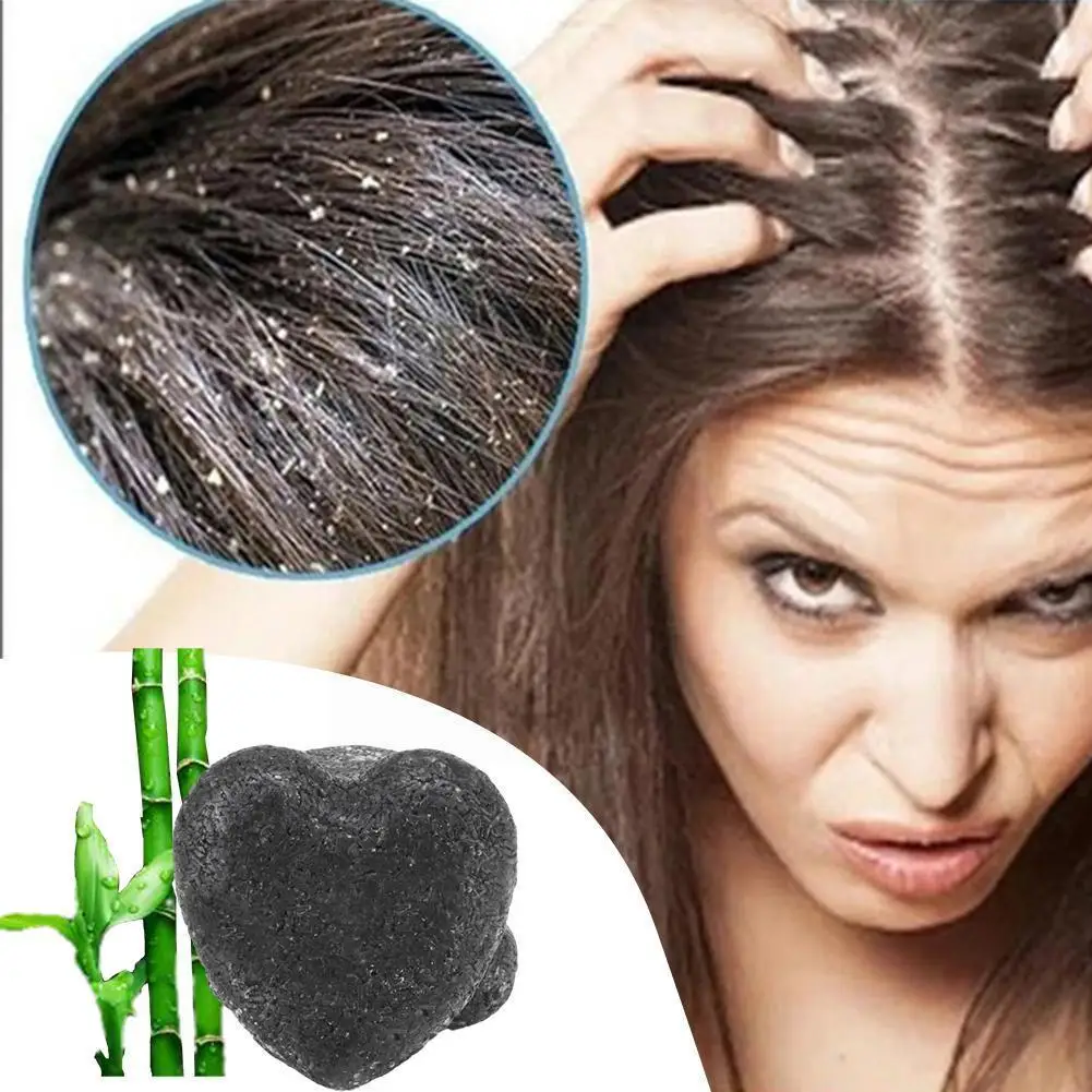 

100% Pure Polygonum Multiflorum Shampoo Soap 55g Handmade Shampoo Hair Charcoal Shampoo Soap Bar Antidandruff Bamboo F1g9