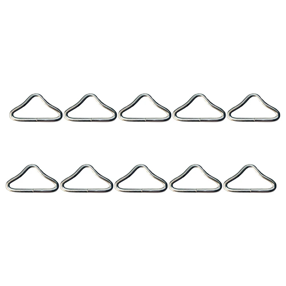

30 Pcs Silvery Triangle Rings Buckle V-rings for Trampoline Replacement Parts
