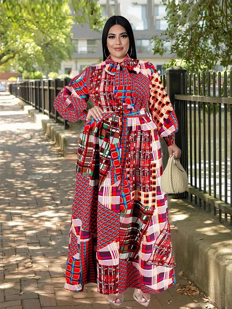 

Plus Size Women Clothing Long Sleeve Maxi Dress Chic and Elegant Ladies Fashion Long Shirt Dress Wholesale Bulk Dropshipping