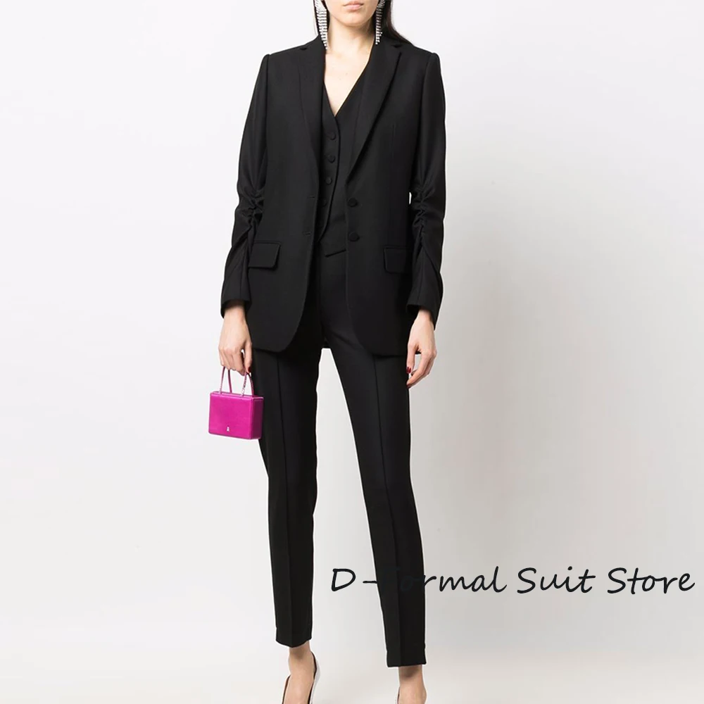 Women 's 3 Piece Suit Fashion Slim Fit Business Blazer Set Wedding Causal Lady (Jacket+Vest+Pant)костюм женский