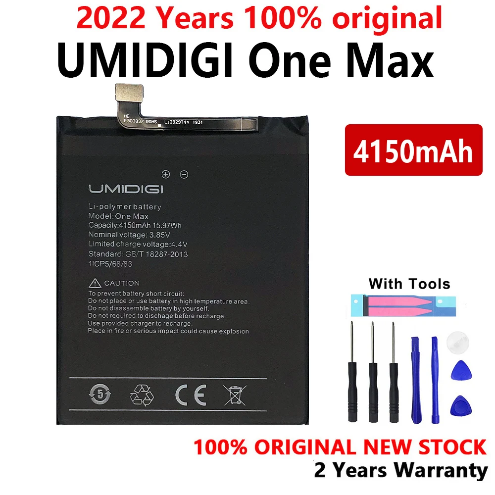 

Новый 100% оригинальный аккумулятор 4150 мАч для телефона UMIDIGI ONE MAX, резервные батареи высокого качества для телефона с инструментами + номер отслеживания