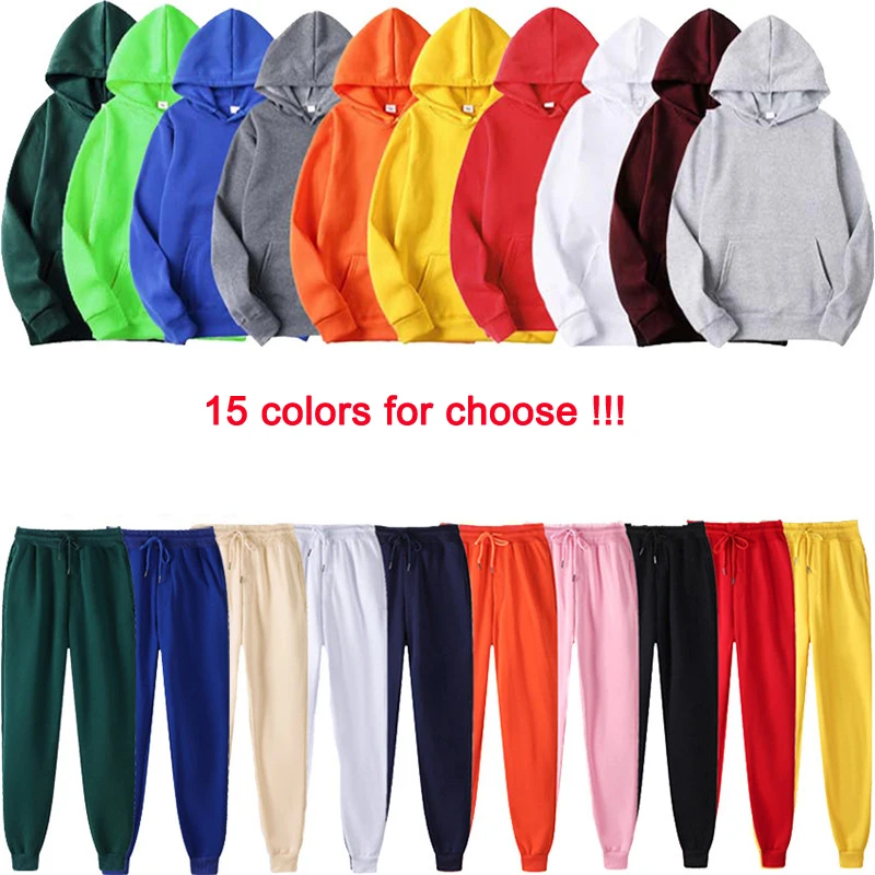 

cotton sale men /women tracksuit hoodies + pants for autumn winter winter streetwear matching sets sweatershirts sweatpants Suit