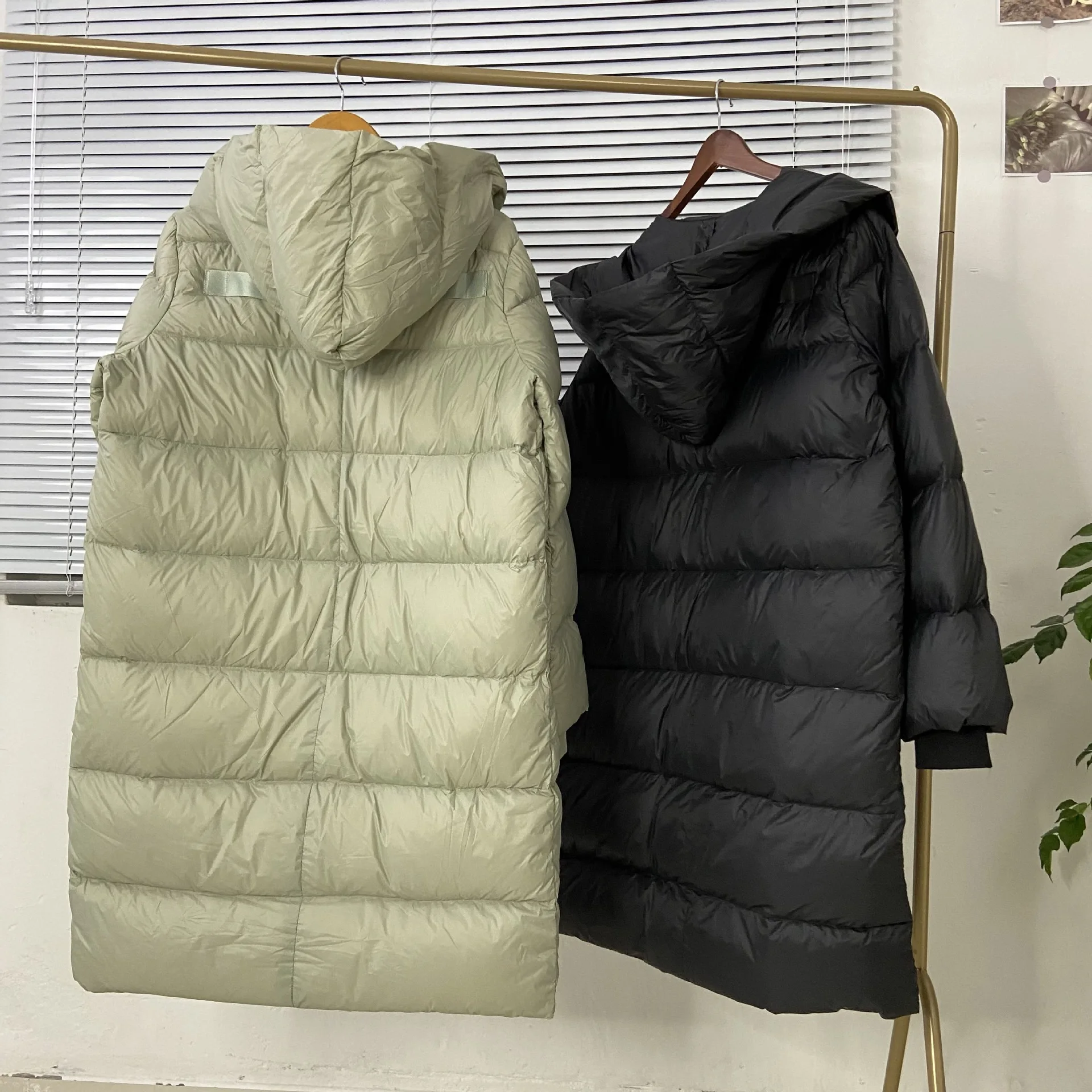 White Duck Down Jacket Women Overcoat Mid-length 90% High Quality Solid Soft Warm Hooded Light Luxury Winter Coat Jackets Coats