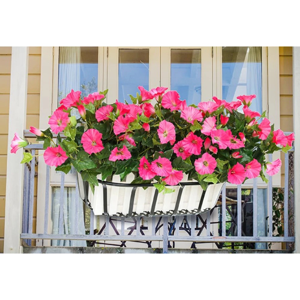 

Artificial Flowers Fake Morning Glory Silk Petunia Orchid Hanging Basket Vibrantly Symbol For Vine Garden Home Wedding Decor