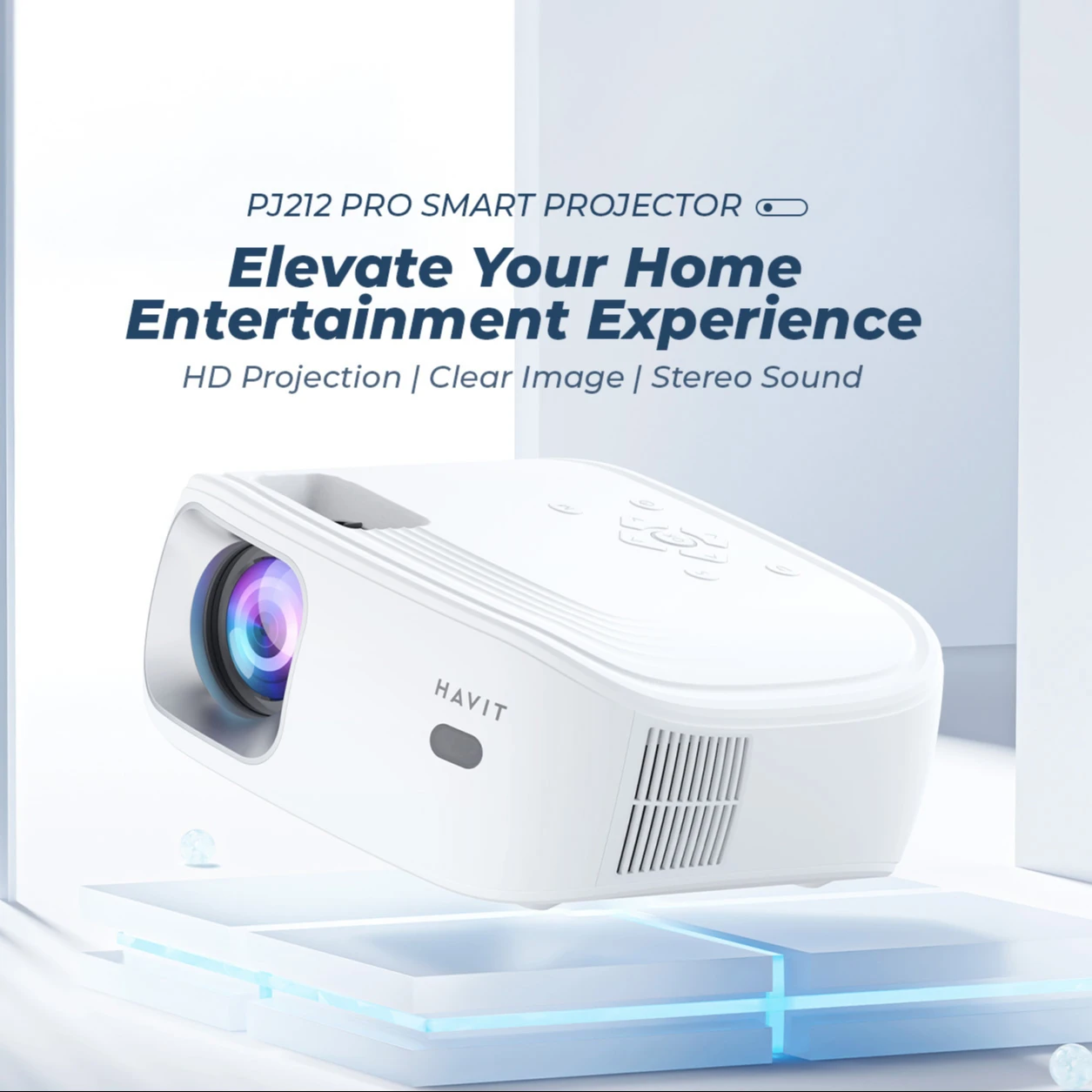Проектор Havit PJ212 цифровой для домашнего кинотеатра 1080p