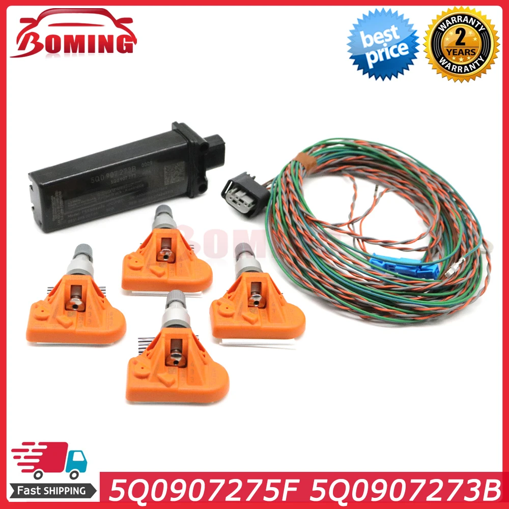 Датчик давления в шинах 5Q0907275F 5Q0907273B подходит для Volkswagen MQB Polo Beetle Golf Tiguan Sharan Passat CC Audi A3