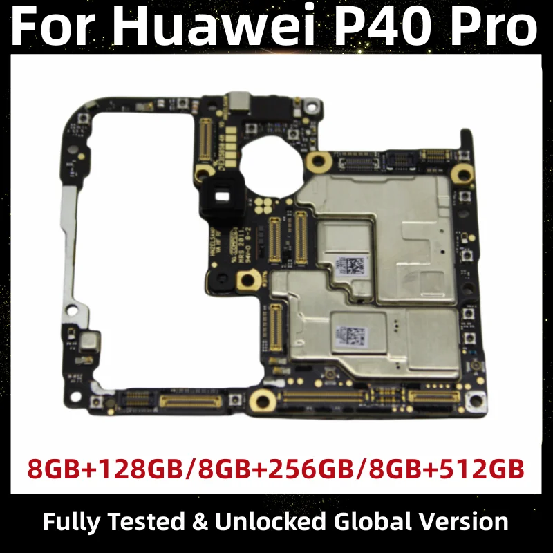 

Модуль печатной платы материнской платы для HUAWEI P40 Pro 5G, оригинальная материнская плата, 128 ГБ, 256 ГБ, 512 ГБ, логическая плата с глобальным ROM, ELS-NX9