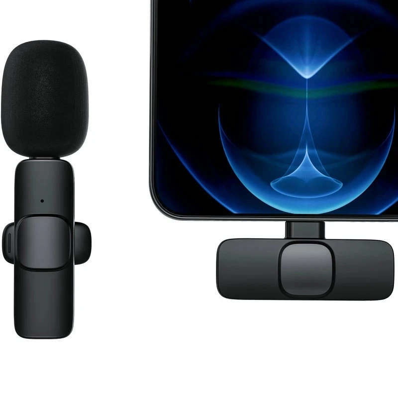 Петличный беспроводной микрофон с петличным отверстием Мини Bluetooth для iPhone Android