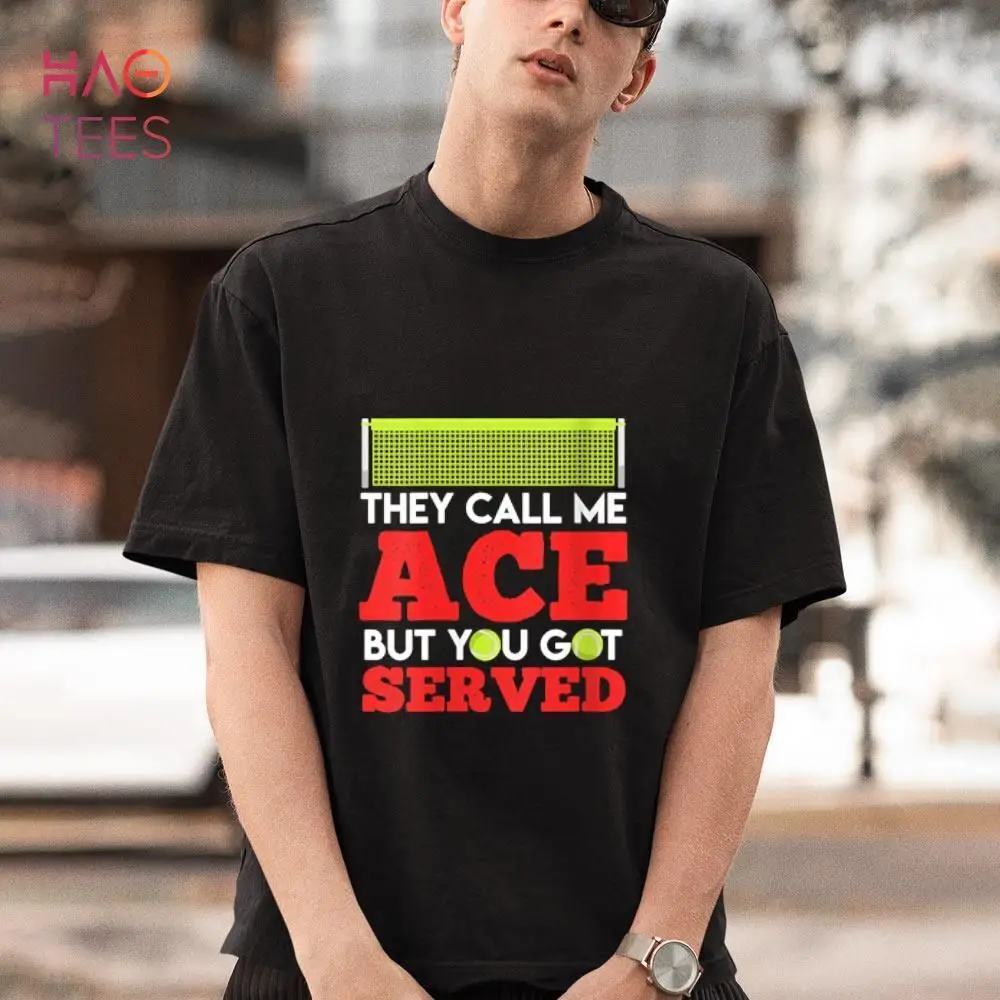 Мужская теннисная рубашка с надписью The call me Ace