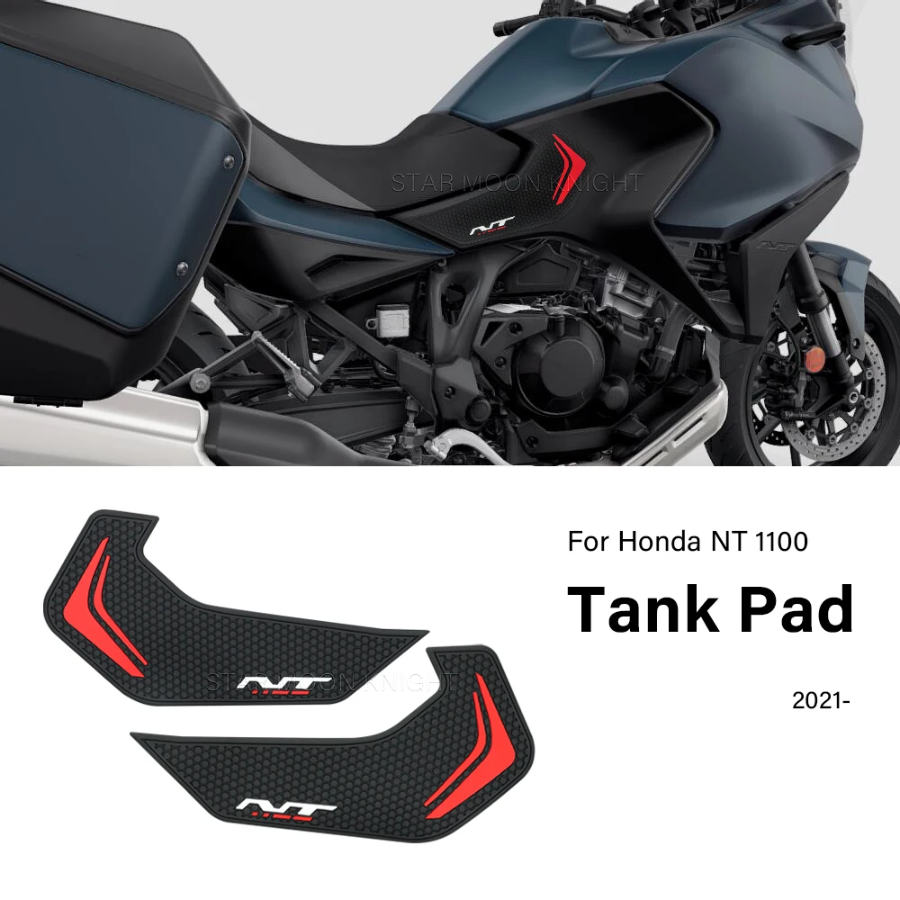 Фото Резиновая противоскользящая защитная наклейка для Honda NT1100 NT 1100 2021- накладки на топливный бак, тяговая накладка, аксессуары №1