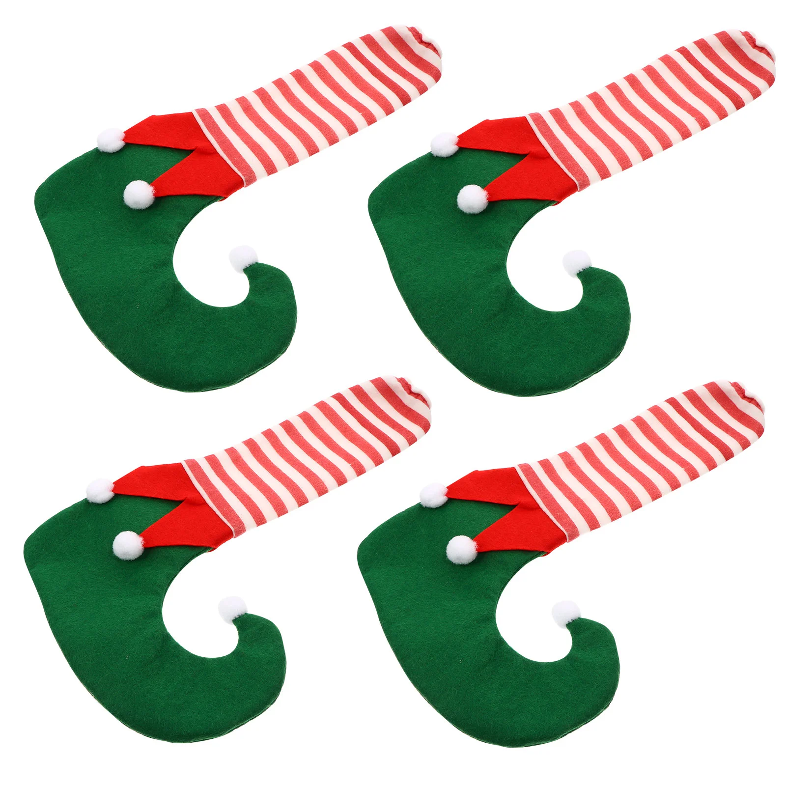 

Chair Leg Christmas Cover Caps Elf Socks Furniture Holiday Feet Booties Sleeves Table Shoes Covers