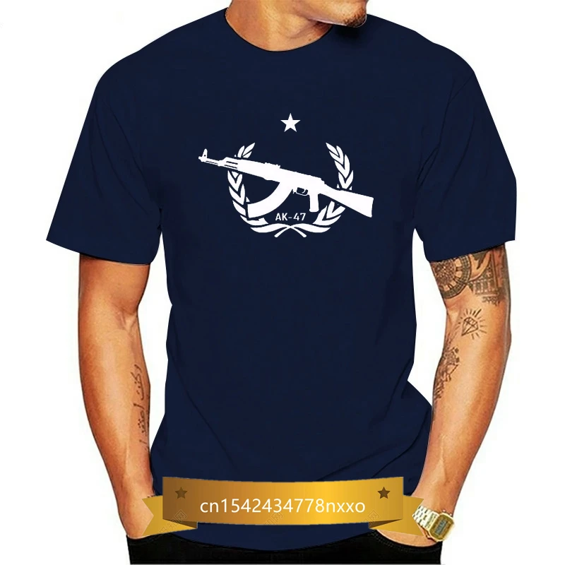 

New Famous Brand Men Brand Men's Tee Shirts Ak- 47 Kalashnikov Kalaschnikow Soviet Army custom T Shirt Design
