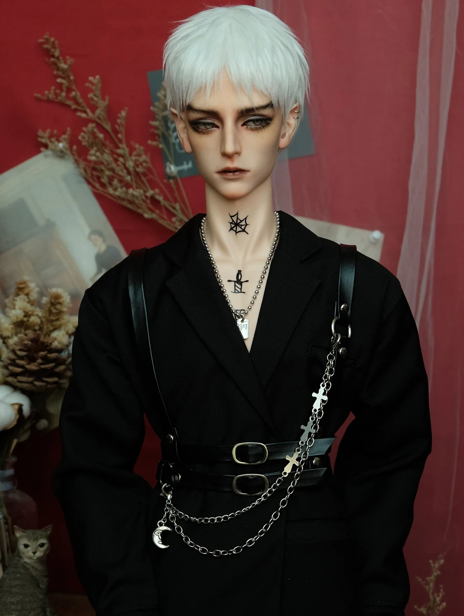 

BJD doll waist chain is suitable for ID75 uncle size new personality black bondage strap belt belt waist chain doll accessories