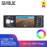 1 din car radio stereo receiver 4 1 screen bluetooth mp3 player fm radio stereo audio music usbsd with in dash aux input
