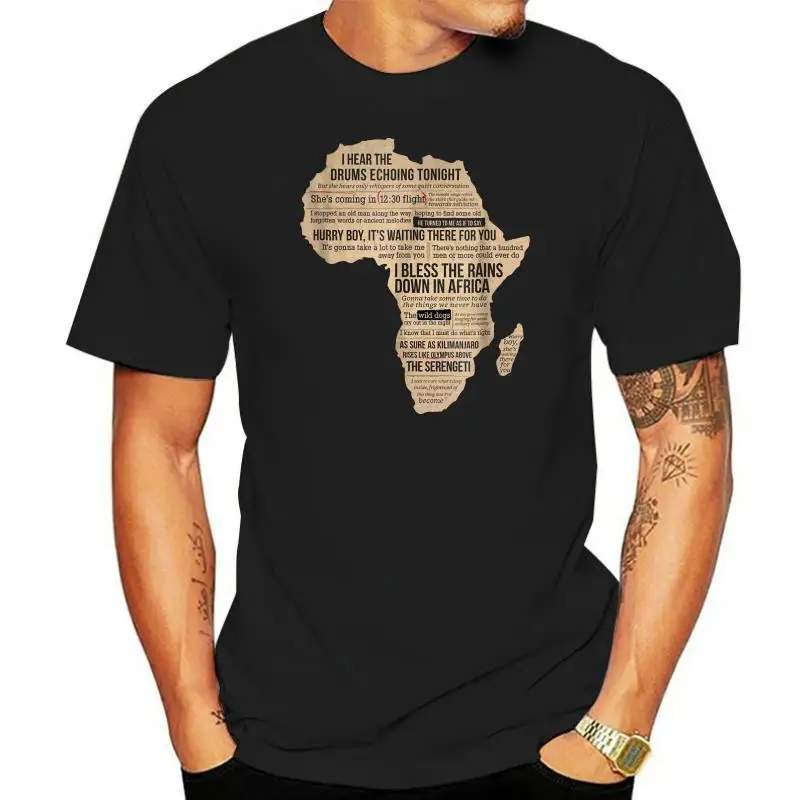 

Модная хлопковая футболка 2020 года, купите африканскую футболку Bless Africa Rain On Toto, Высококачественная Мужская футболка, модная летняя