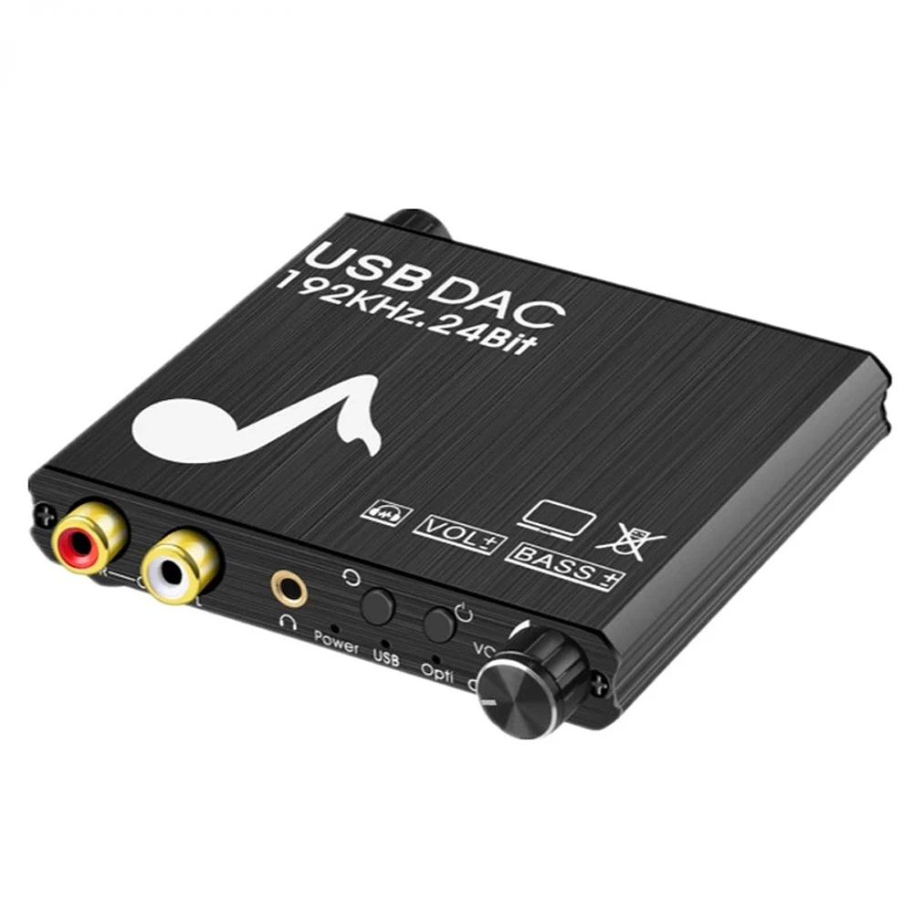USB DAC 192 кГц 24 бит стандартный с контролем басов и громкости коаксиальный Toslink в