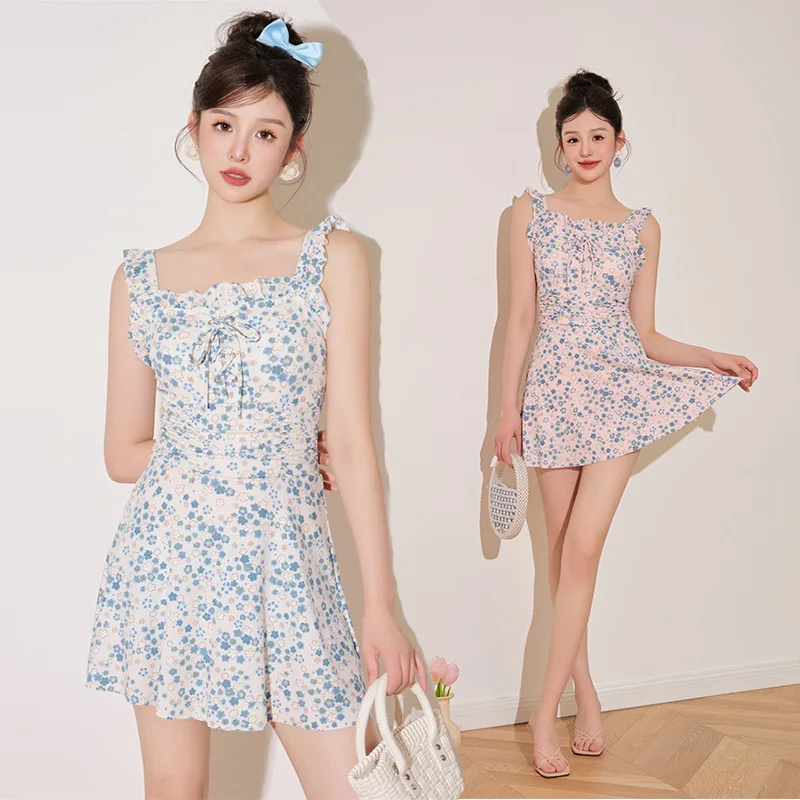 

Монокини в Корейском стиле, женское платье для купания, Цельный купальник, однотонный купальный костюм, сексуальный Монокини, пляжная одежда, новый купальник