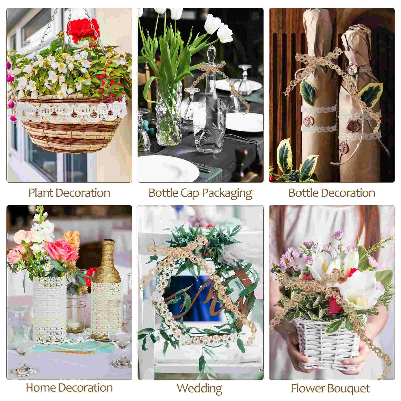 2 рулона украшение для букета веревка мешковина кружевная лента подарочные ленты