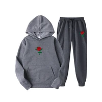 mens and womens fashion hooded sweatshirt and sweatpants pink floral casual sweatshirt wool tracksuit and jogging size 3xl